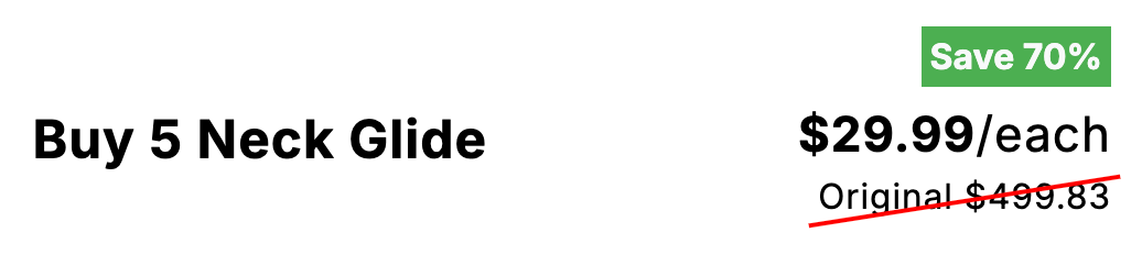 Five Neck Glide Package at Massive 70% Discount